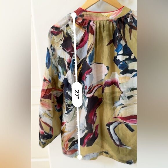 Anthropologie Vineet Bahl Sunbound Silk Blouse S NWOT - Picture 9 of 14